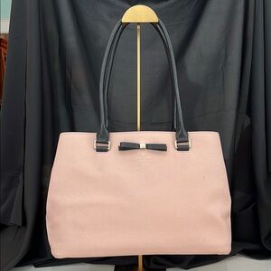 Kate Spade Pink Tote Bag with Black Handles